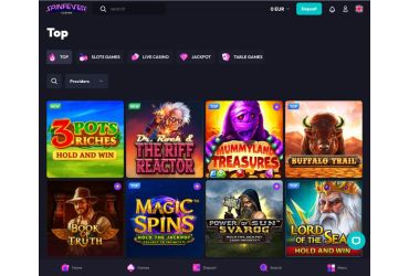 Spinfiver casino Populære spil