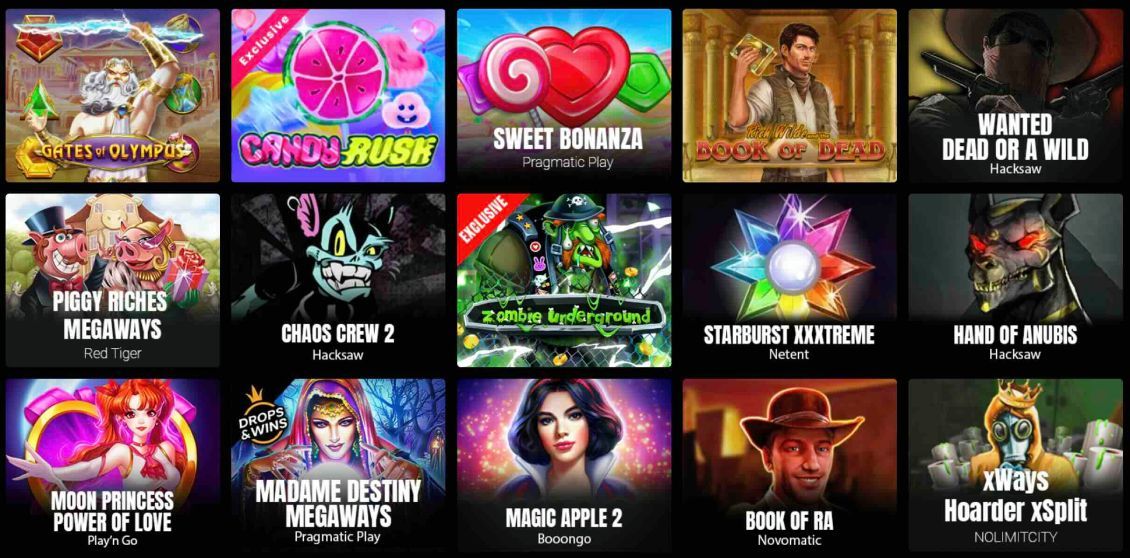 Liste over spilleautomater på Goldenbet casino