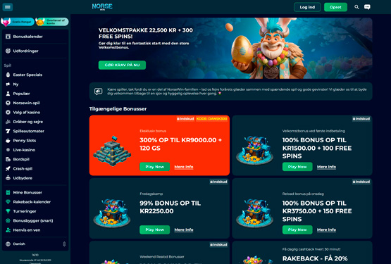 Bonusser og kampagner på Norsewin Casino