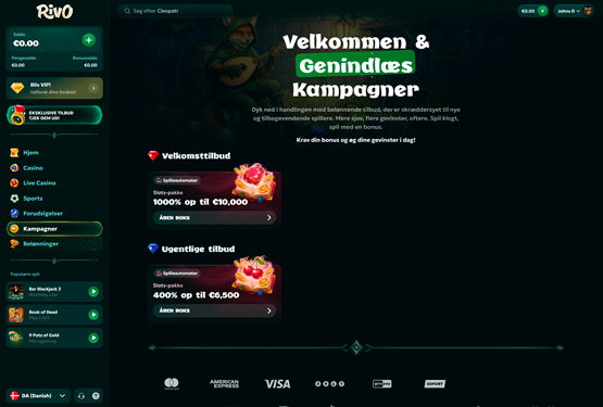 Bonusser og kampagner på Rivo Casino