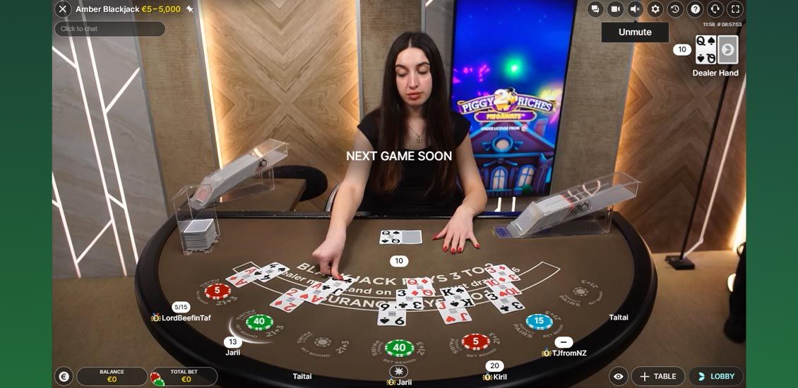 Live Baccarat-skærmbillede på Asino Casino