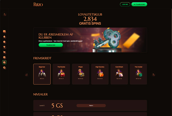VIP program på Ritzo Casino