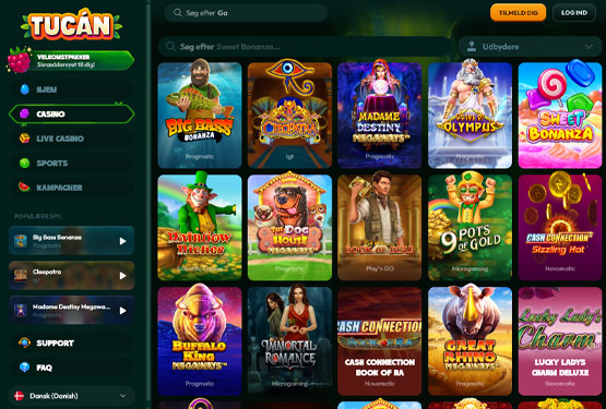 Tucan Casino Spil