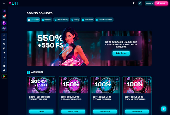 Bonusser og kampagner på Xon.bet Casino