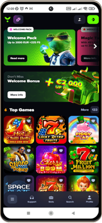YOJU Casinos Hovedside på Mobilskærm