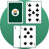 Køb på es-7 (blød 18) når dealerens viste kort er 9, 10 eller es