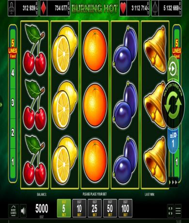 Spil gratis lige nu på Burning Hot Online Spilleautomat fra EGT | Danske Casinoer