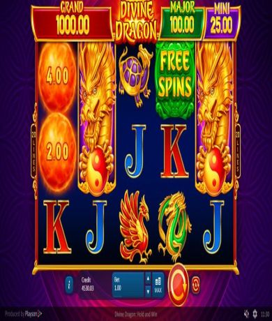 Spil gratis lige nu på Divine Dragon: Hold and Win online slot fra Playson | Danske Casinoer