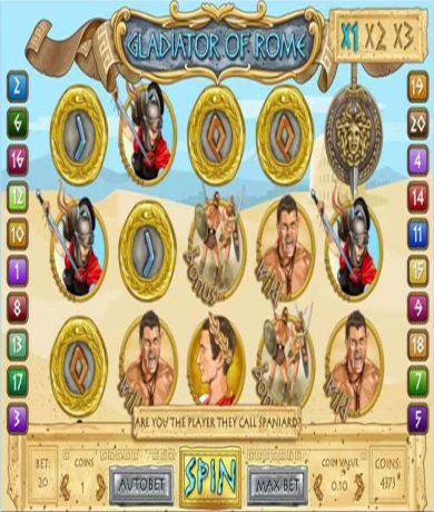 Spil gratis lige nu på Gladiator of Rome online fra 1x2gaming | Danske Casinoer