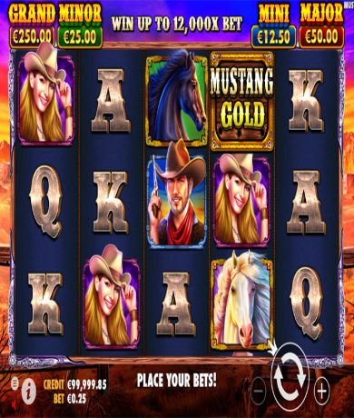 Spil gratis lige nu på Mustang Gold online slot fra Pragmatic Play | Danske Casinoer