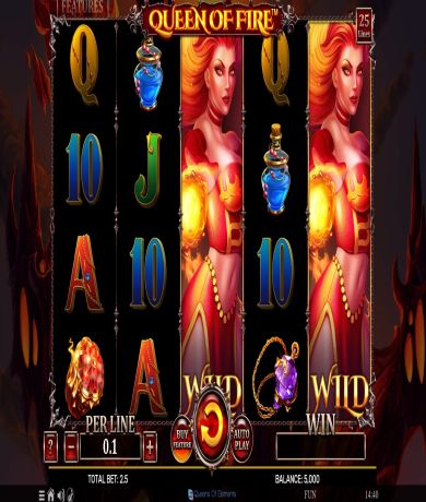 Spil gratis lige nu på Queen of Fire online spilleautomat fra Spinomenal | Danske Casinoer