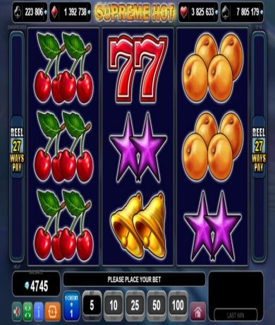 Spil gratis lige nu på Supreme Hot online slot fra EGT | Danske Casinoer