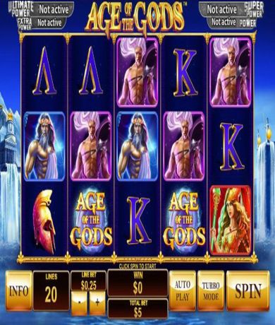 Spil gratis lige nu på Age of the Gods: King of Olympus slot online fra PlayTech | Danske Casinoer