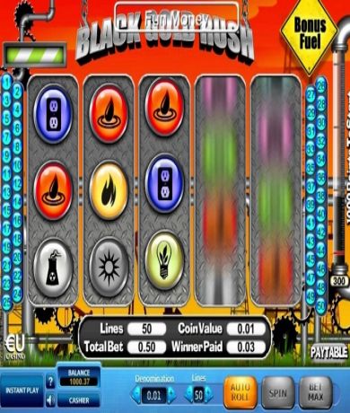 Spil gratis lige nu på Black Gold Rush spillemaskine online fra Skillonnet | Danske Casinoer